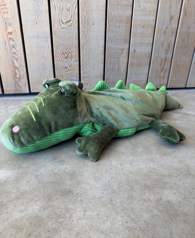 Fashy warmwaterkruik krokodil "Kenny" 57x38 cm - kinderkruik 0,8 L - groen