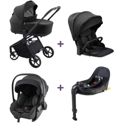 Bundel Prénatal kinderwagen Sammy & autostoel Sunny inc. base zwart unisex