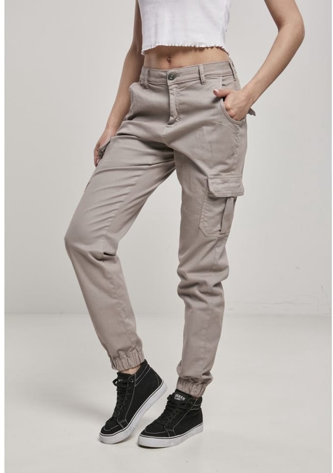 Dames Cargo broek Urban Classics high waist (Groot getailleerd )
