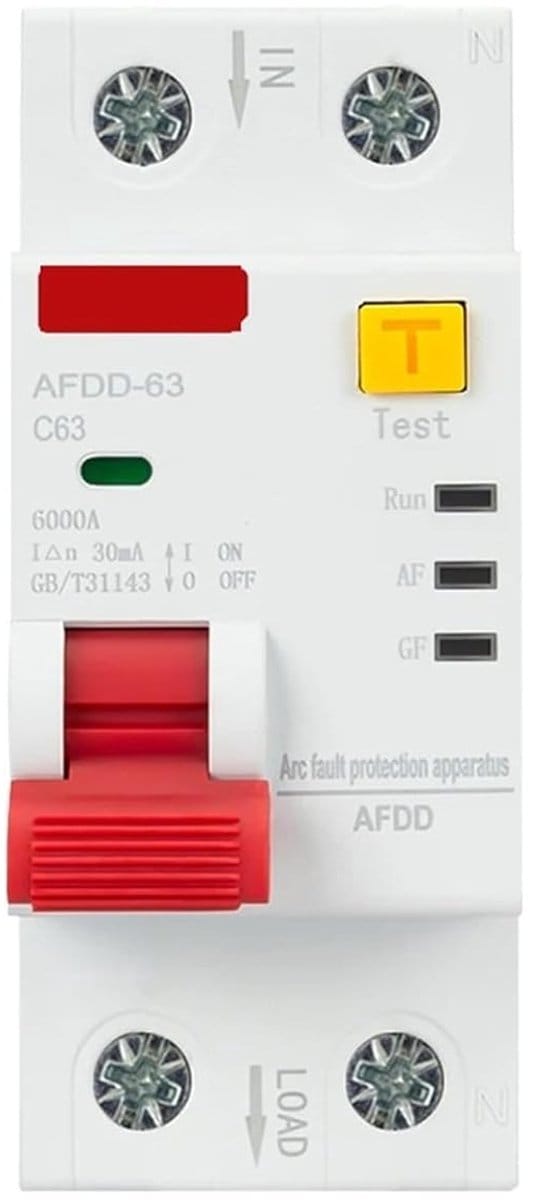 Stroomonderbreker - Aardlekautomaat - Circuit Beveiliging - Vlambogen Onderdrukking - 63A - Grijs