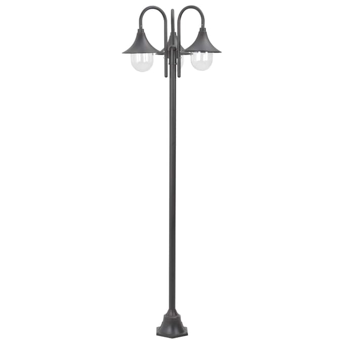 vidaXL Paalverlichting tuin E27 220 cm aluminium brons 3-delig