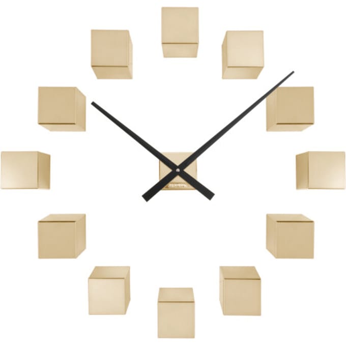 Karlsson wandklok diy cubic metallic metallic gold- Ø40cm