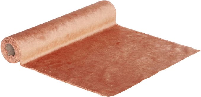 Cosy @ Home Tafelloper Velvet Roze 35x200cm Textiel