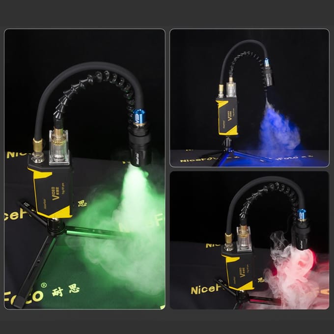 NiceFoto Fog-101.Pro Draagbare Rookmachine Professionele Rookmachine met Afstandsbediening 5 LED geel