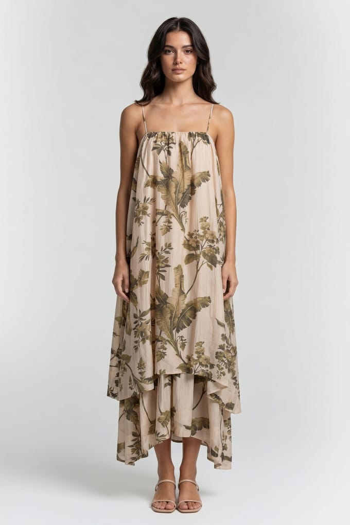 & Other Stories Allison Dress Beige Größe: M | Maxikleider Outlet | Damen | Braun