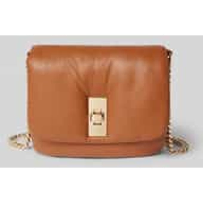 Crossbodytas van schapennappa met labeldetail
