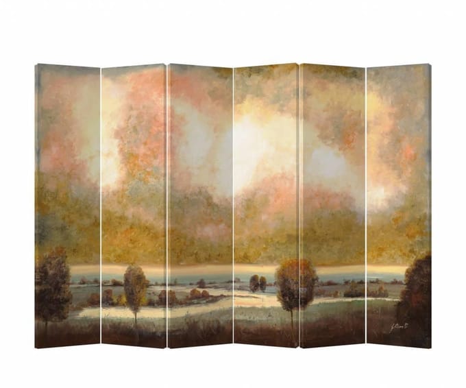 Fine Asianliving Kamerscherm Scheidingswand B240xH180cm 6 Panelen Landschap