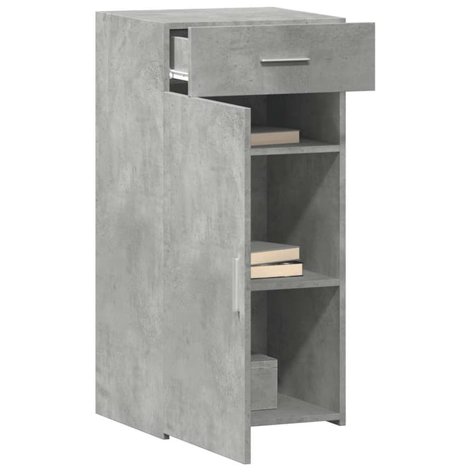 vidaXL - Dressoir - 45x42,5x93 - cm - bewerkt - hout - betongrijs