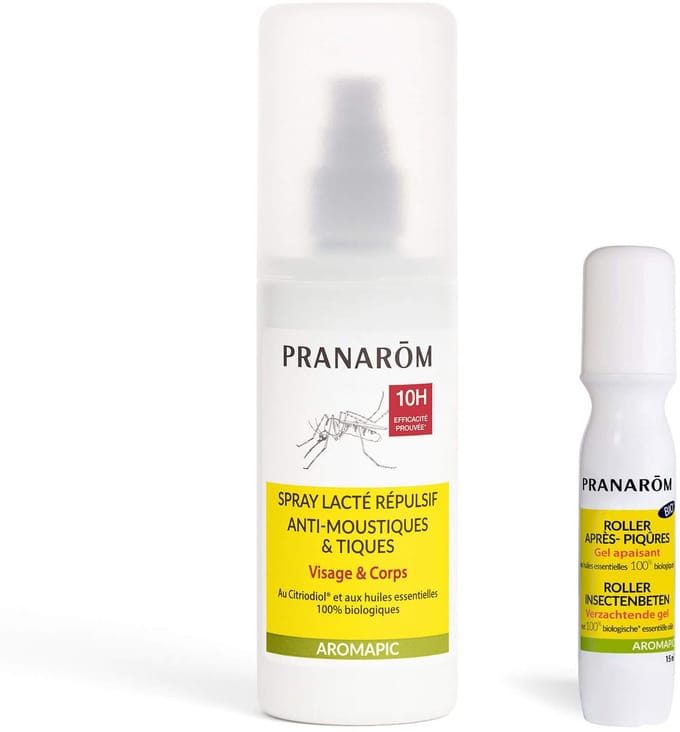 Pranarom - Muggen- en tekenwerende spray + after-bite roller - Bio - PROMO