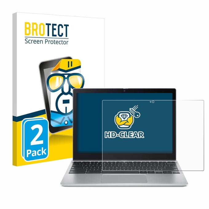 BROTECT - Screenprotector voor Acer Chromebook Spin 312 - Folie Beschermfolie transparant 2 Stuks
