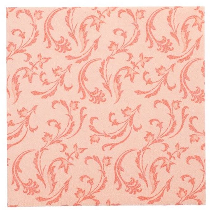 8x 20 Servetten ROYAL Collection 1/4 vouw 40 cm x 40 cm nectarine Damascato