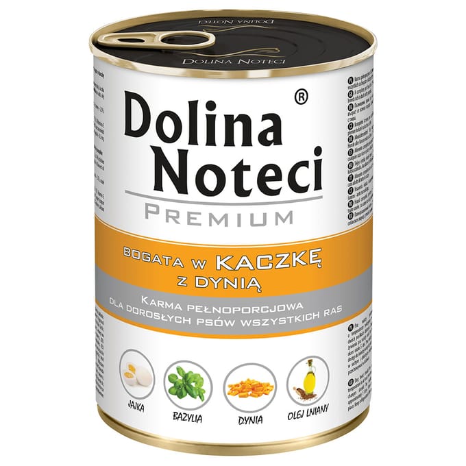 24x400g Dolina Noteci Premium Eend met Pompoen hondenvoer nat
