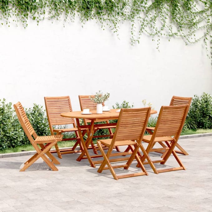 vidaXL - Klapstoelen - 6 - stuks - 51x66x95 - cm - Massief - acaciahout
