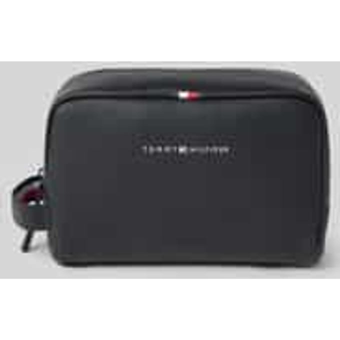 Tommy Hilfiger Essential PU washbag toilettas black