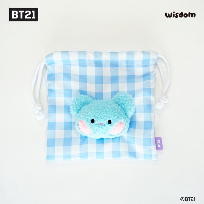 Bts (Bangtan garçons) Pochette visage BT21 minini, Officielle, Originale, Authentique, K-POP, idole white