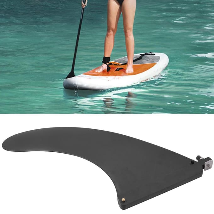 Plastic Afneembare Opblaasbare Surfvin Surfen Accessoire voor Kajaks Kano's Roeiboten black