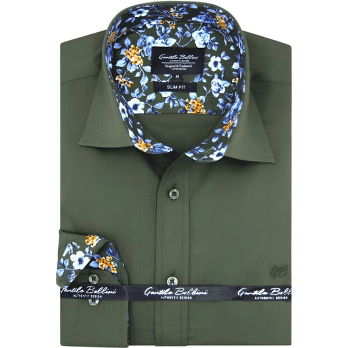 Blanco Heren Overhemd - Slim Fit - 3039NW - Groen