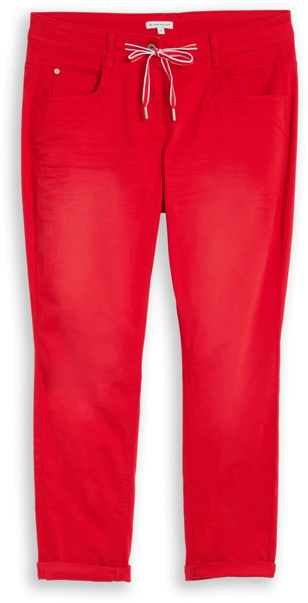 Tom Tailor - Tapered relaxed broek - Maat 42/28 - soft scarlet red