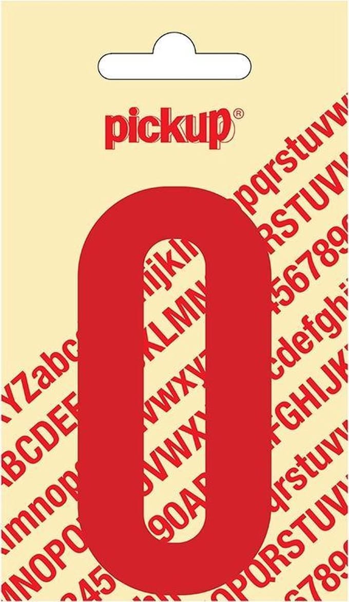 Pickup plakletter Nobel 90 mm rood O - 31022090O