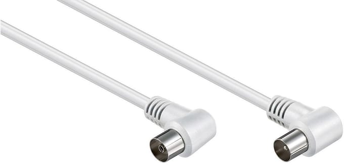 Pro Antenna cable angled 1x90° (IEC female/male) 80 dB - 1.5m