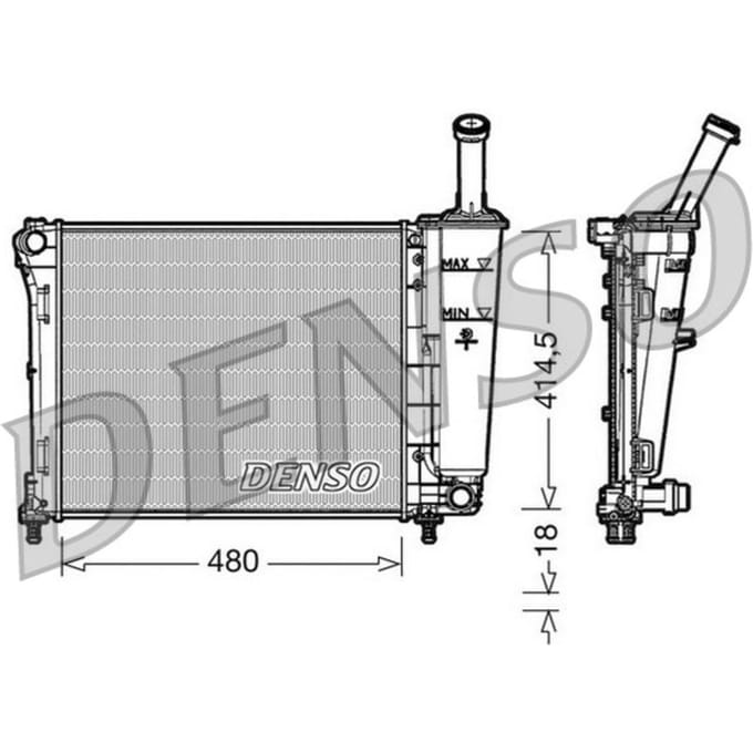 Radiator, motorkoeling DENSO DRM09161