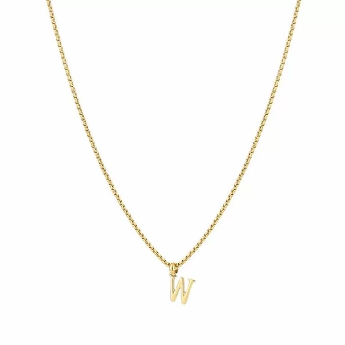 Bijoutheek Collier Letter W Goud
