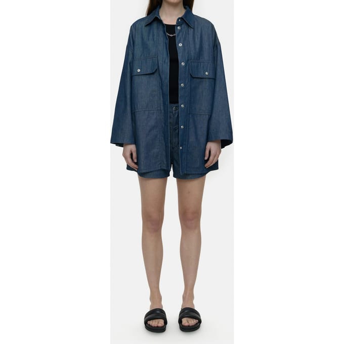 Closed Boyfriend Shirt Dark Blue Größe: S | Jeansjacken Outlet | Damen | Blau