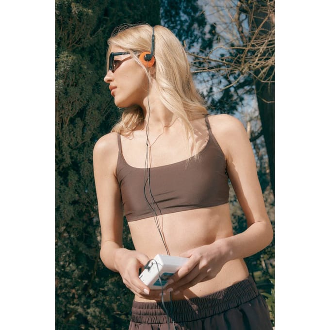 Dames Dsgn Studio Vierkante Hals Bikini Top | Chocolate | Maat: 16