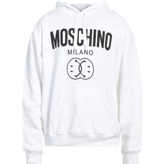 Moschino Milano Double Smiley Witte Hoodie