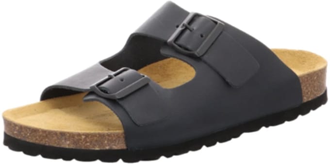 Natural Sense mannen pantoffels muiltjes sandalen leer Marino 1152531