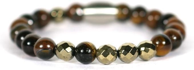 IbizaMen KIDS - pyrite  tijgeroog 6mm - 16cm
