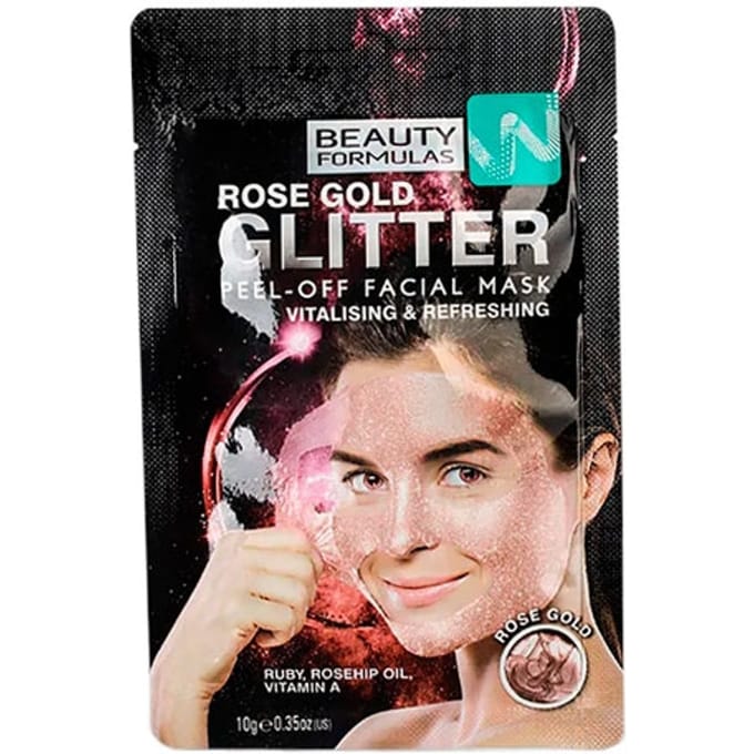 Beauty Formulas RosÃ©goud Glitter Gezichtsmasker