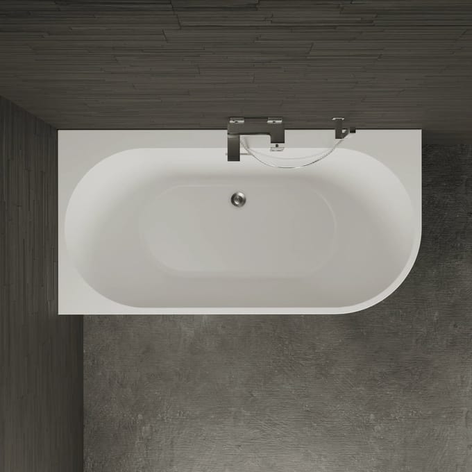 SPALINA - Vrijstaand bad - Capri 150 gauche blanche, 150 x72 x58 cm, Wit