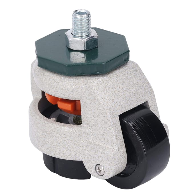 Roulette à tige de nivellement M12 Robuste Réglable avec poignée à cliquet pour établi Machine Équipement 51 mm OD