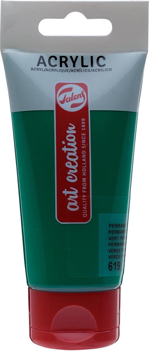 Talens Art Creation acrylverf tube van 75 ml, donker permanentgroen 3 stuks
