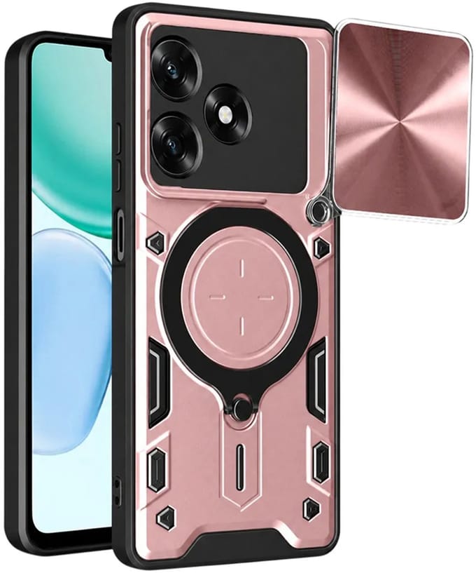 Hoesje geschikt voor HONOR X5c Plus - Techsuit CamGuard Pro Back Cover - Roségoud