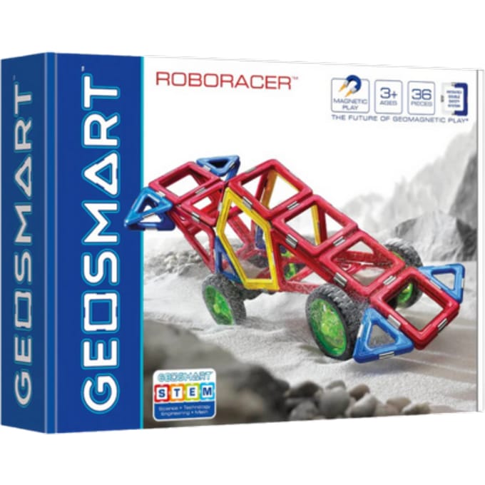 GeoSmart Roboracer - Magnetisch Bouwspeelgoed - 36-delige Technische Constructieset - Voertuigen Bouwen - Vanaf 5 Jaar