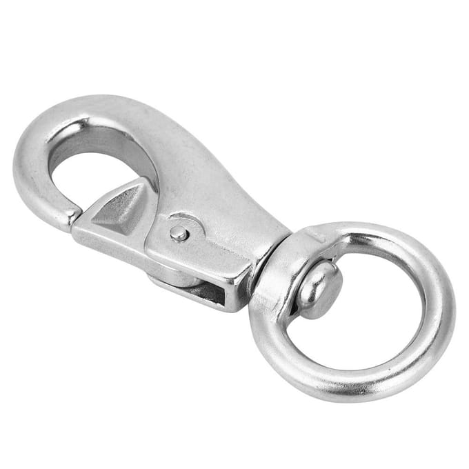Mousqueton de plongée pivotant en acier inoxydable 304 de 99 mm pour laisses de chien white