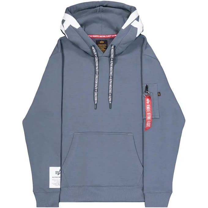 Regular fit hoodie van katoenmix met labelpatch