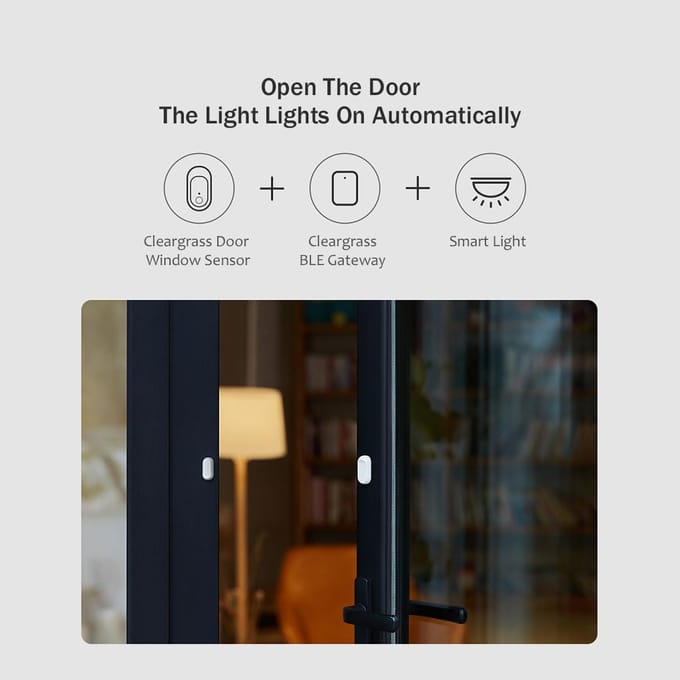 Xiaomi Qingping Deur Raam Sensor Bluetooth 5.0 MESH Connect Veiligheid Inbraakalarm Detector Werkt voor Mihome App white