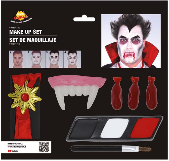 Fiestas Guirca Schmink setje horror vampier/dracula - make-up verkleed set - Halloween/carnaval accessoires
