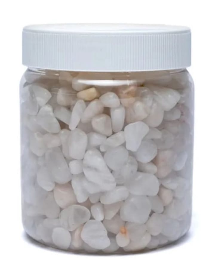 Melkkwarts trommelstenen 800gram 5-25mm