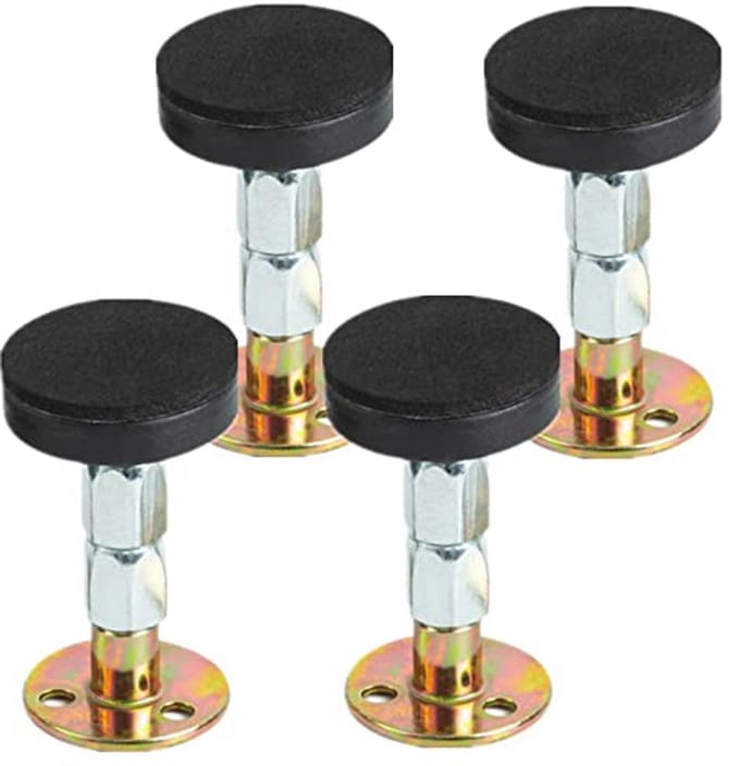 Verstelbaar Bedframe Stabilizer Set - 4-pack voor Kamerwanden, Hoofdeinde Stoppers en Anti-Schudgereedschap
