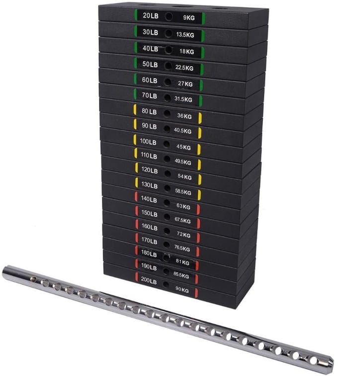 Powertec - Weight Stack set 190 lbs - Gewichtsblokken