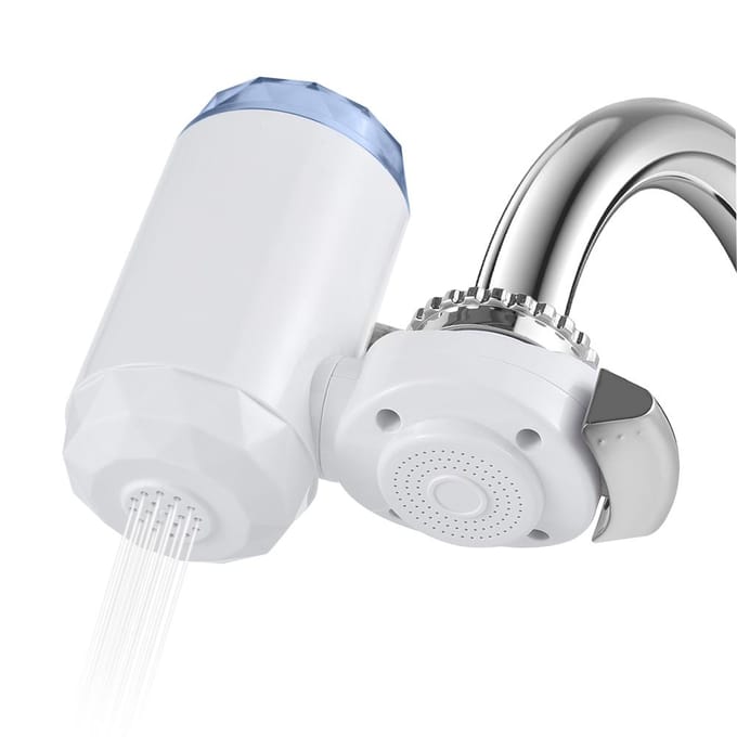 Aoresac Filtre à eau pour évier Système de filtration d'eau monté sur robinet de 264 gallons avec 1 pièce de rechange blanc