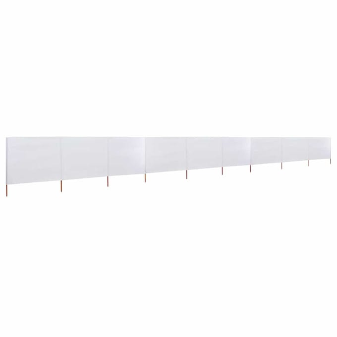 vidaXL - Windscherm - 9-panelen - 1200x160 - cm - stof - zandwit