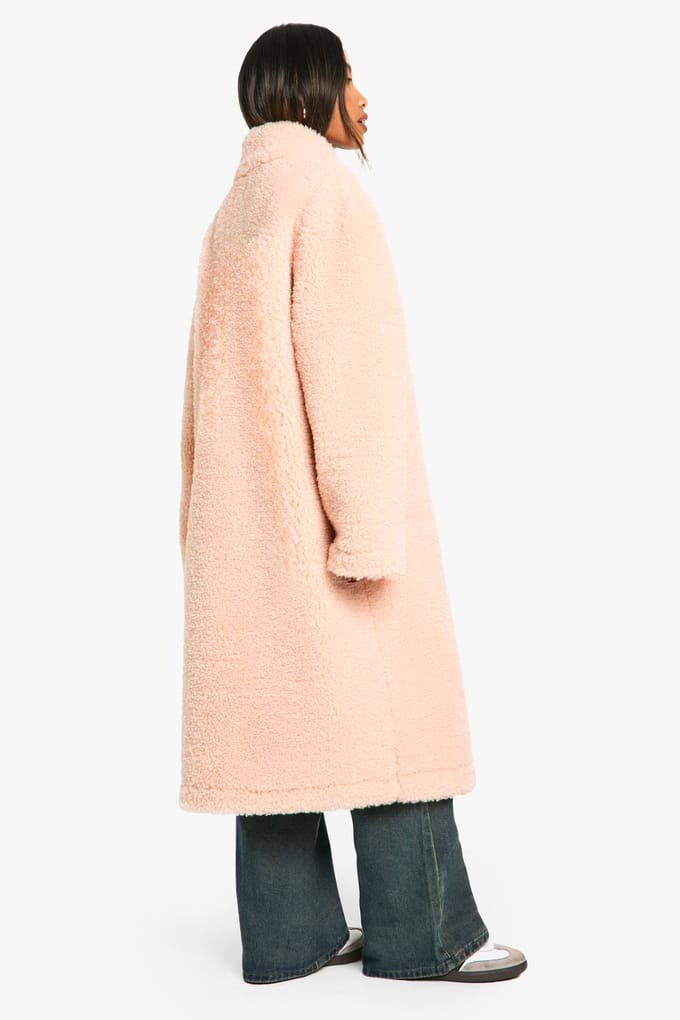 boohoo Dames Reversible Longline Aviator | Pink | Maat: 16