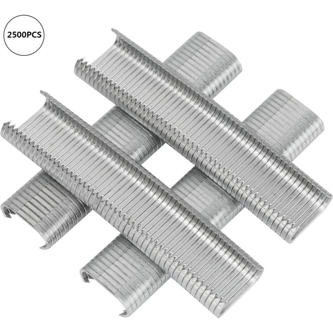 2500 pièces Type C 8mm Clôture Animale Anneau Cage à Porcs Coussin de Canapé Cage Ensemble Clou M white