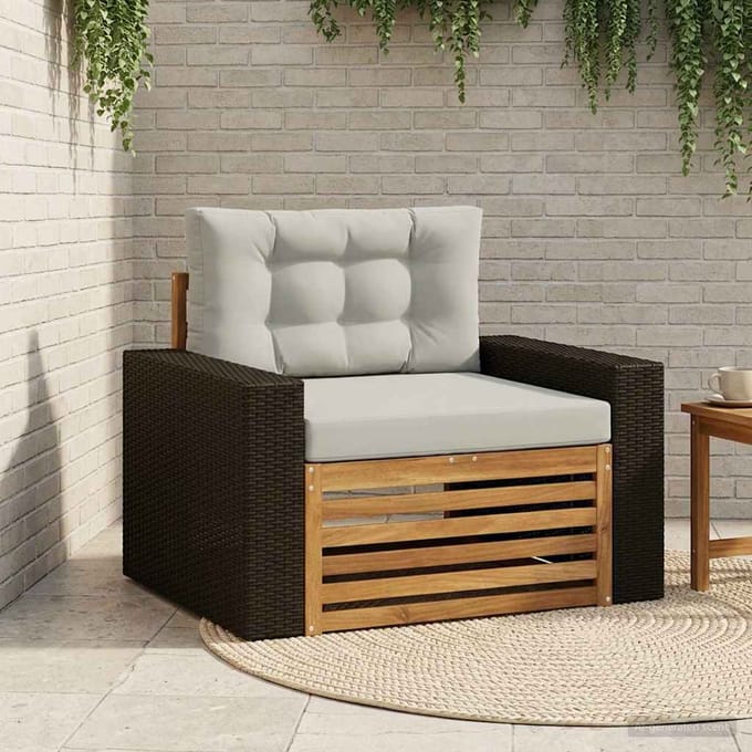 vidaXL - Buiten - Midden - Sofa - Naturel