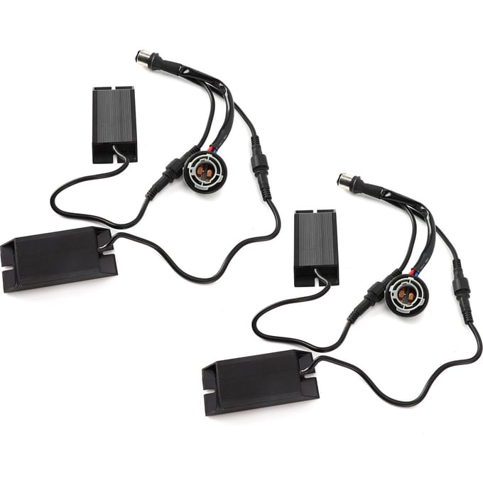 1157 Auto LED Lamp Splitter Dubbele Weerstand Decoder Afneembaar Ontwerp voor 2-kleurige 3-kleurige Lampen black